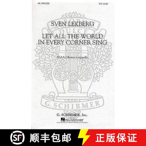 【3-4周达】Let All the World in Every Corner Sing: Vocal Score (Vocal score) [9780193853935]