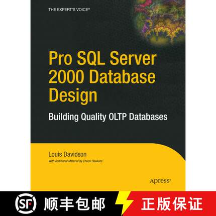【3-4周达】Pro SQL Server 2000 Database Design: Building Quality OLTP Databases (First Edition) (Firs... [9781590593028]