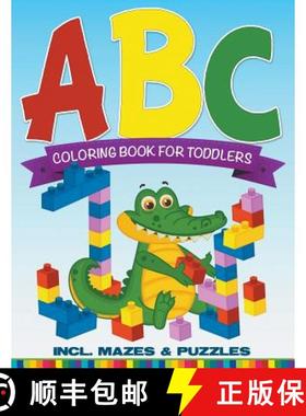 【3-4周达】ABC Coloring Book For Toddlers incl. Mazes & Puzzles [9781681277219]
