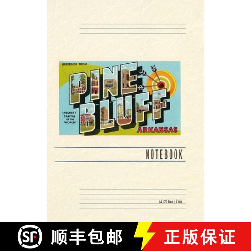 【3-4周达】Vintage Lined Notebook Greetings from Pine Bluff, Arkansas [9798385401109]