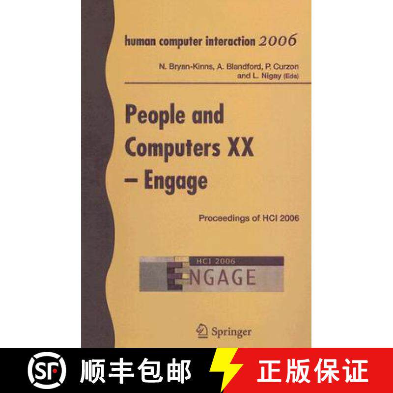 【3-4周达】People and Computers XX - Engage: Proceedings of HCI 2006 - People and Computers XX - Enga... [9781846285882]