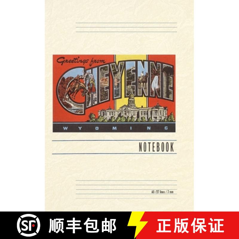 【3-4周达】Vintage Lined Notebook Greetings from Cheyenne, Wyoming [9798385456949]