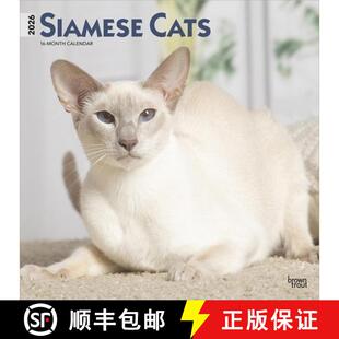 【3-4周达】Siamese Cats 2026 12 X 24 Inch (Hanging) Monthly Square Wall Calendar Plastic-Free [9798330705573]