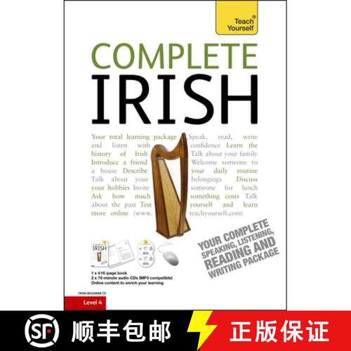 【3-4周达】Complete Irish Beginner to Intermediate Book and Audio Course : Learn to read, write, spea... [9781444102352]