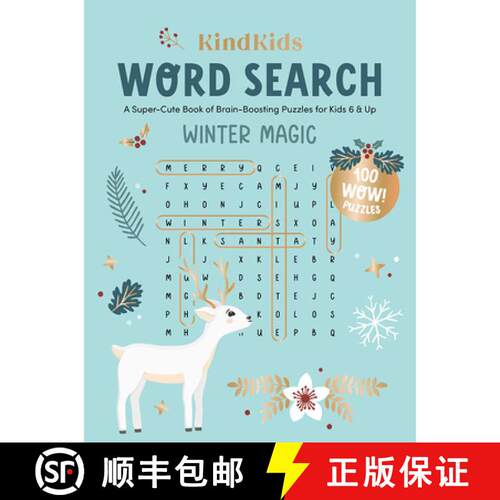 【3-4周达】Kindkids Word Search Winter Magic: A Super-Cute Book of Brain-Boosting Puzzles for Kids 6 ... [9780764367236]