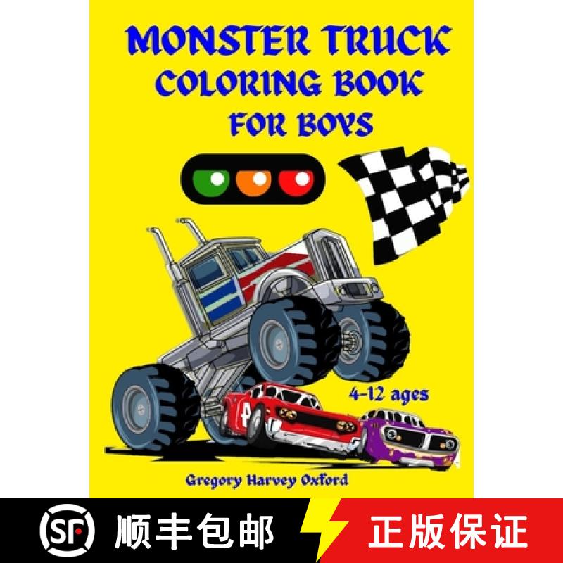 预订 Monster Truck coloring book for boys: Great gift for boys ages 4-8,2-4,6-10,6-8,3-5(US Edition).... [9781803962092]