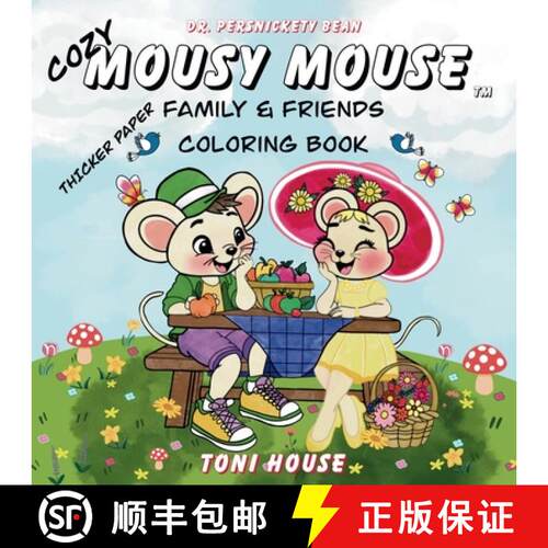 【3-4周达】Cozy Mousy Mouse Family & Friends Coloring Book [9781945303456]