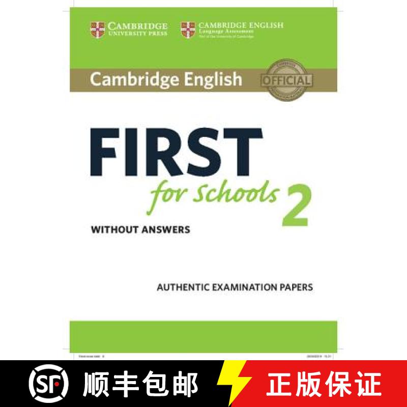 【3-4周达】剑桥FCE考试 第二模拟题学生书不带答案 Cambridge English First for Schools 2 Student's Book ... [9781316503515]