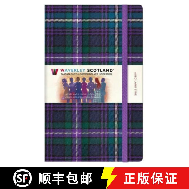 【2-3周达】Waverley Scotland Tartan Notebook: Auld Lang Syne Tartan Large Notebook 21cm x 13cm [9781849345583]