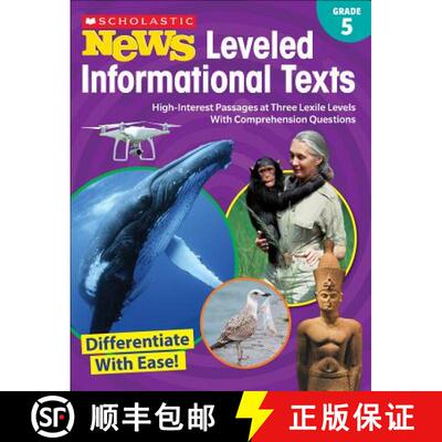 【3-4周达】Scholastic News Leveled Informational Texts: Grade 5: High-Interest Passages at Three Lexi... [9781338284751]