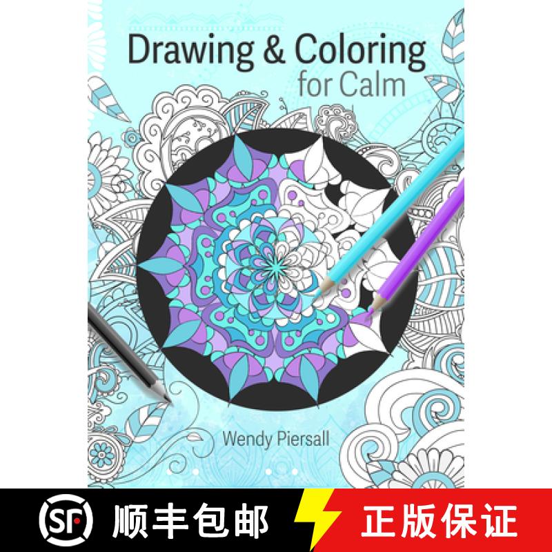 【2-3周达】Drawing and Coloring for Calm : Relaxing Mandala Drawing Pages for Adults (Art Therapy) [9781642509014]