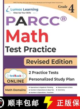 预订 PARCC Test Prep: 4th Grade Math Practice Workbook and Full-length Online Assessments: PARCC Stud... [9781946795298]