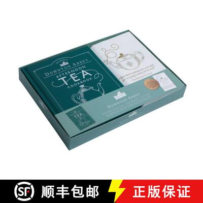 【3-4周达】The  Official Downton Abbey Afternoon Tea Cookbook Gift Set [book + tea towel] [9781681888538]