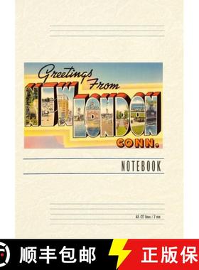预订 Vintage Lined Notebook Greetings from New London [9798385406098]