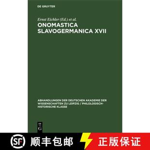 9783112532690 预订 XVII Slavogermanica Onomastica