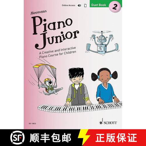 【3-4周达】Piano Junior: Duet Book 2: A Creative and Interactive Piano Course for Children [9781847614322]