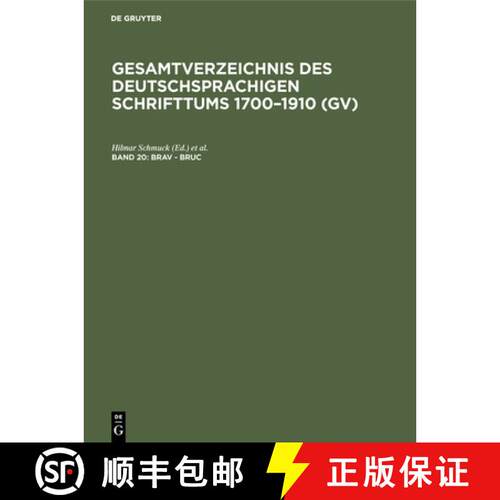 【3-4周达】精装 Brav – Bruc [9783111084275]