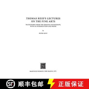 the Original Fine Arts Reid Lectures 9789024715398 with a... Thomas from Transcribed Manuscript 4周达