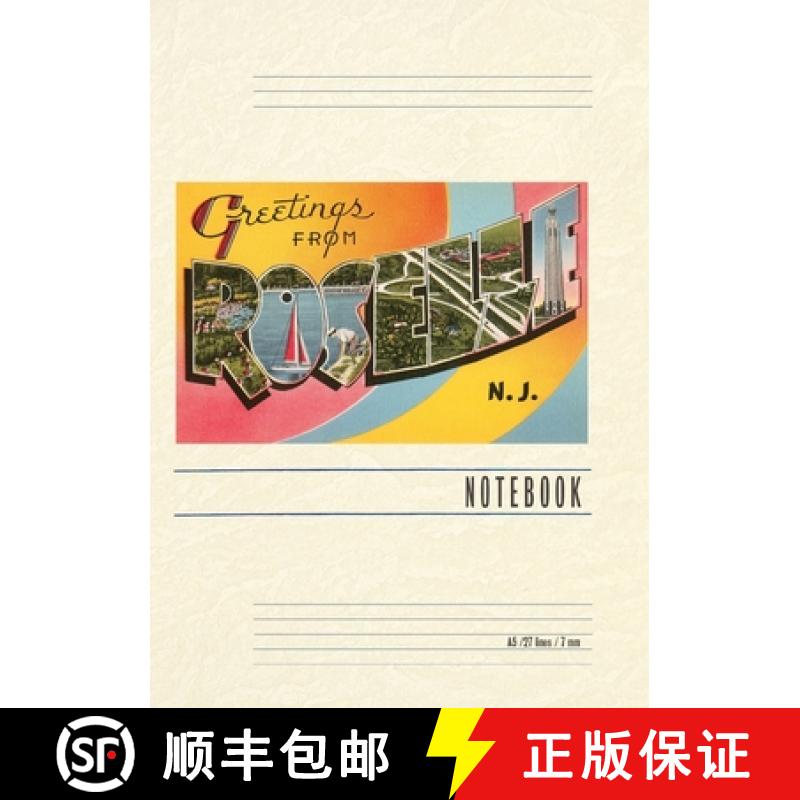 【3-4周达】Vintage Lined Notebook Greetings from Roselle, New Jersey [9798385435180]
