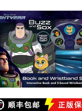 【3-4周达】Disney Pixar Lightyear: Buzz and Sox Book and 5-Sound Wristband Set [9781503765115]