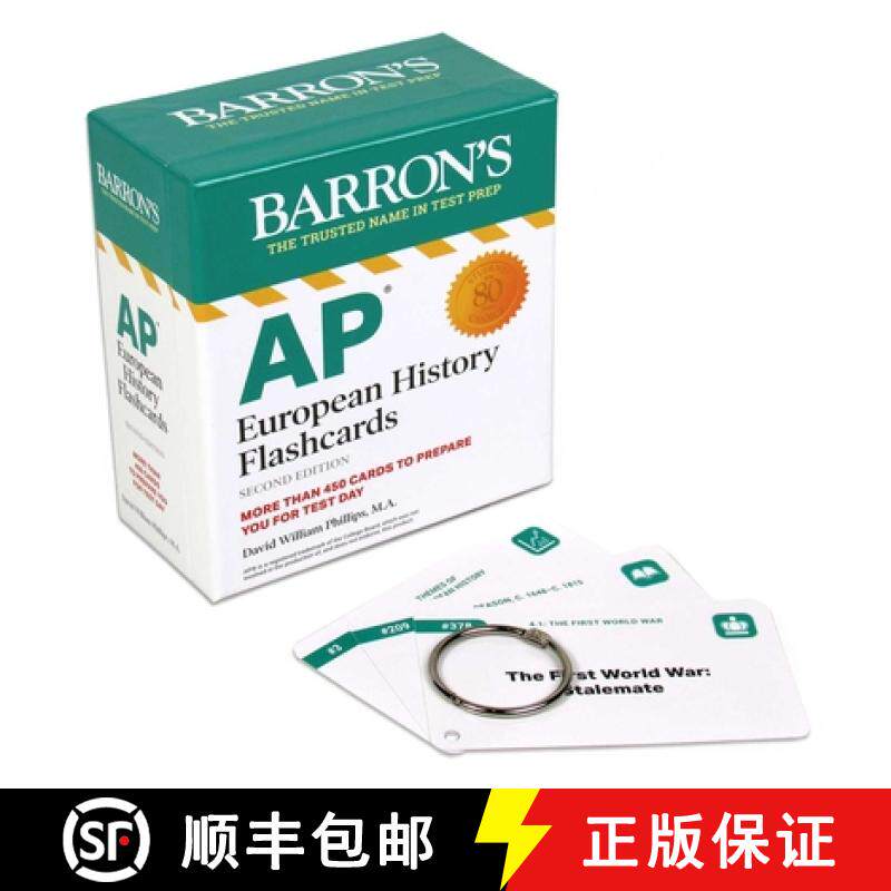 【3-4周达】AP European History Flashcards, Second Edition: Up-To-Date Review + Sorting Ring for Custo... [9781506279862]
