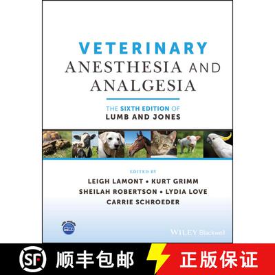 【3-4周达】精装 Veterinary Anesthesia and Analgesia – The Sixth Edition of Lumb and Jones [9781119830276]