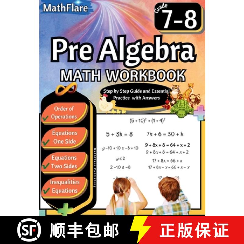 【3-4周达】Pre Algebra Workbook 7th and 8th Grade: Pre Algebra Workbook Grade 7-8, Order of Operation... [9798869375025]