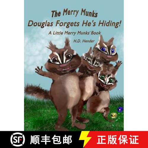 【3-4周达】精装 The Merry Munks:  Douglas Forgets He's Hiding!: A Little Merry Munks Book [9780692502938]