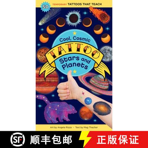 【3-4周达】Cool, Cosmic Tattoo Stars and Planets: 50 Temporary Tattoos That Teach [9781635867992]