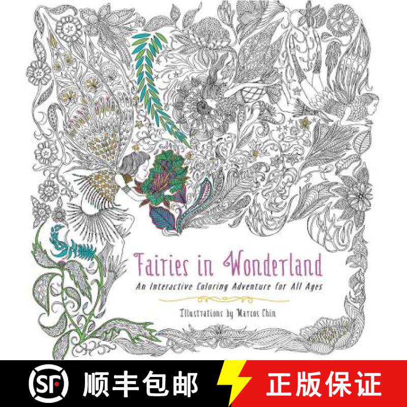 【3-4周达】Fairies in Wonderland: An Interactive Coloring Adventure for All Ages [9780062419989]