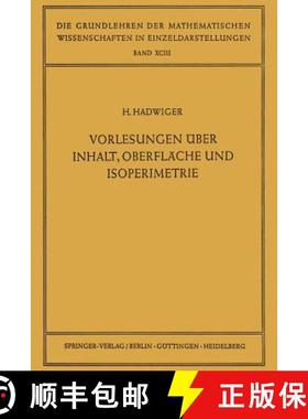 【3-4周达】Vorlesungen Über Inhalt, Oberfläche Und Isoperimetrie [9783642947032]