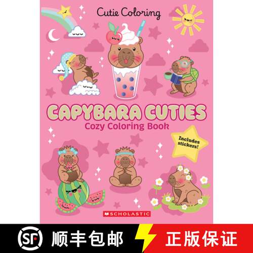 【3-4周达】Capybara Cuties: Cozy Coloring Book [9798225042233]