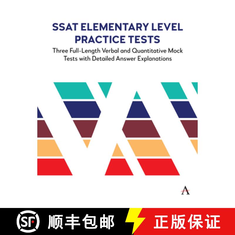 【3-4周达】SSAT Elementary Level Practice Tests : Three Full-Length Verbal and Quantitative Mock Test... [9781839990915]