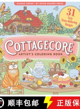 预订 Cottagecore Adult Coloring Book (31 Stress-Relieving Designs) [9781441342539]