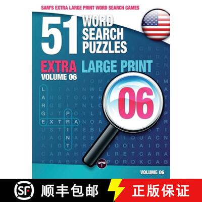 【3-4周达】Sam's Extra Large-Print Word Search Games: 51 Word Search Puzzles, Volume 6: Brain-stimula... [9783864690341]