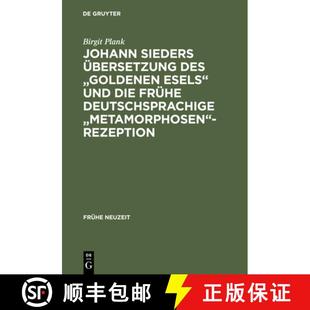 Sieders Goldenen Johann Deutschsprachige 9783484365926 Fruhe UEbersetzung 4周达 Und Esels Des Metamorphose... Die