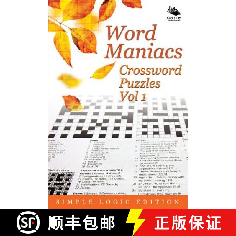 【3-4周达】Word Maniacs Crossword Puzzles Vol 1: Simple Logic Edition [9781682804070]