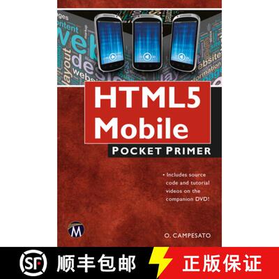 【3-4周达】HTML5 Mobile: Pocket Primer [With DVD] [9781938549663]