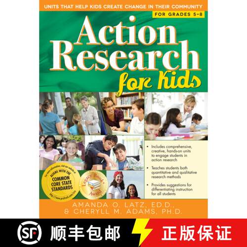 【3-4周达】Action Research for Kids: Units That Help Kids Create Change in Their Community (Grades 5-8) [9781618210487]