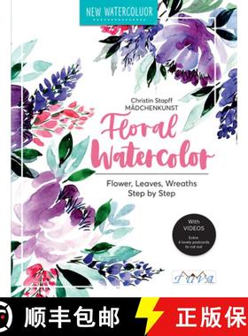 【3-4周达】Floral Watercolour: Step by Step Flowers, Leaves, Wreaths [9786059192729]