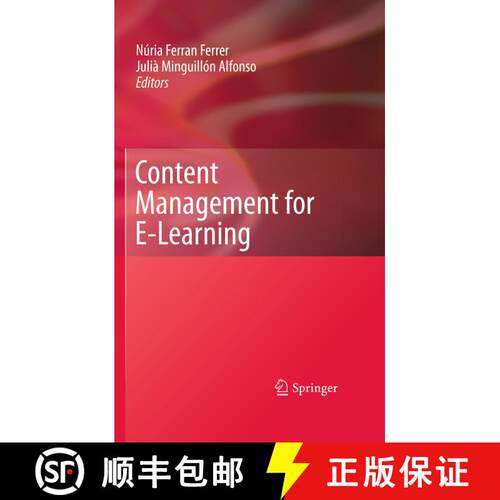 【3-4周达】精装 Content Management for E-Learning [9781441969583]