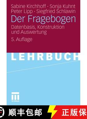 【3-4周达】Der Fragebogen : Datenbasis, Konstruktion und Auswertung (5. Auflage 2010) [9783531167886]