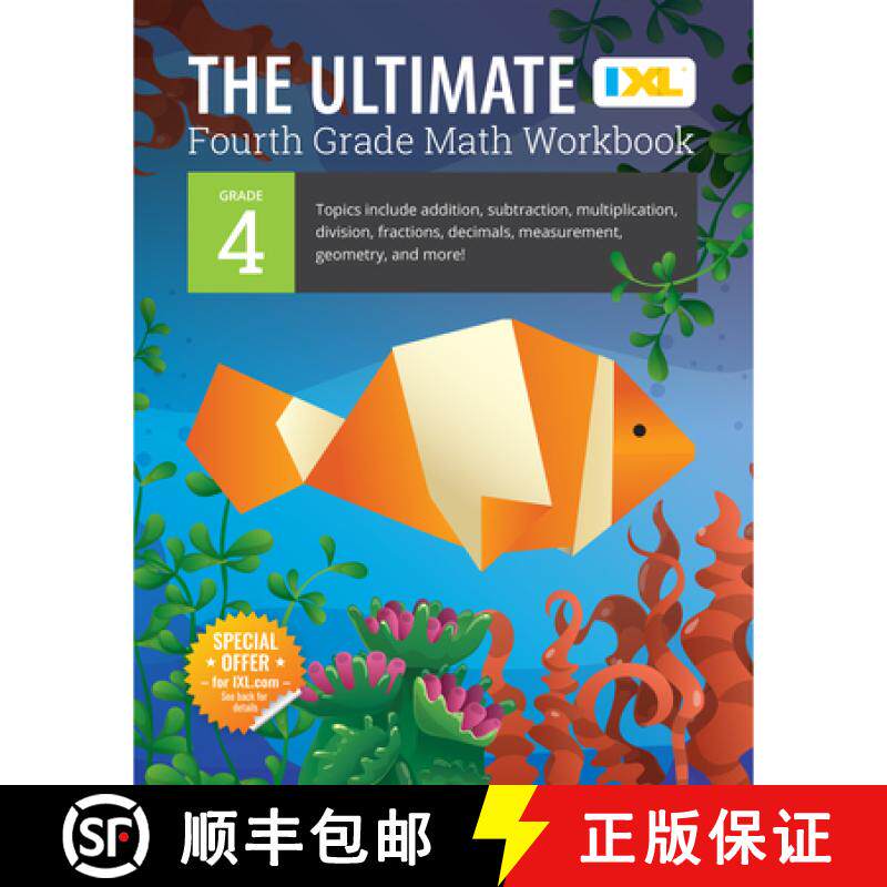 预订 The Ultimate Grade 4 Math Workbook: Multi-Digit Multiplication, Long Division, Addition, Subtrac... [9781947569515]