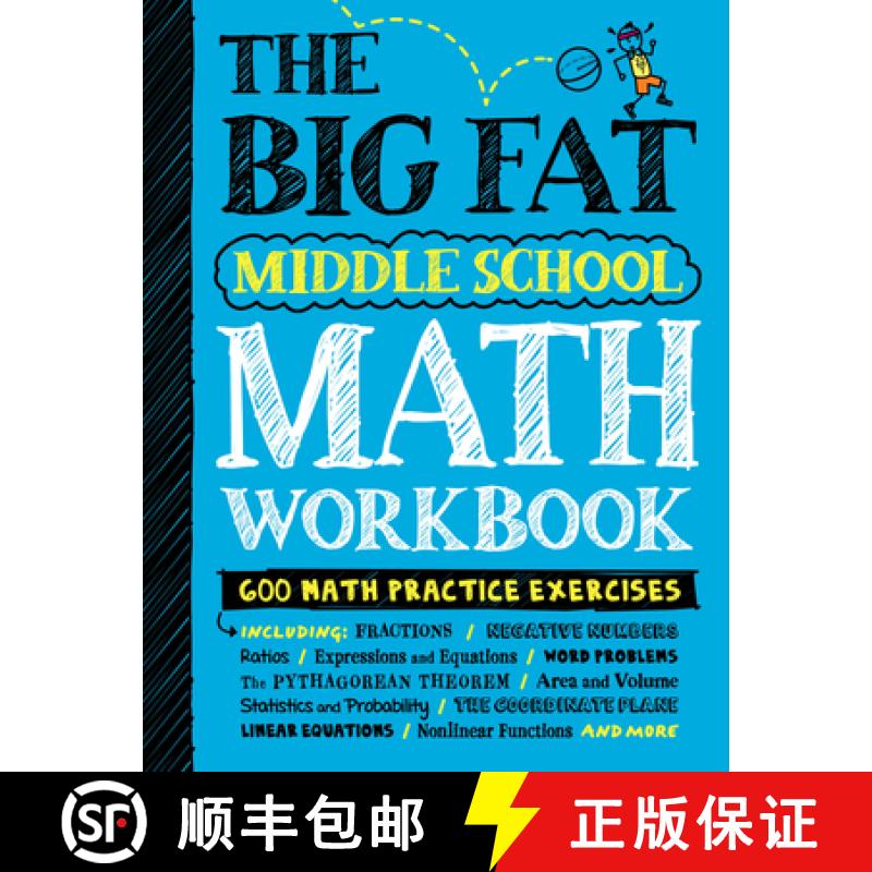 The Big Fat Middle School Math Workbook: 600 Math Practice Exercises [9781523513581]