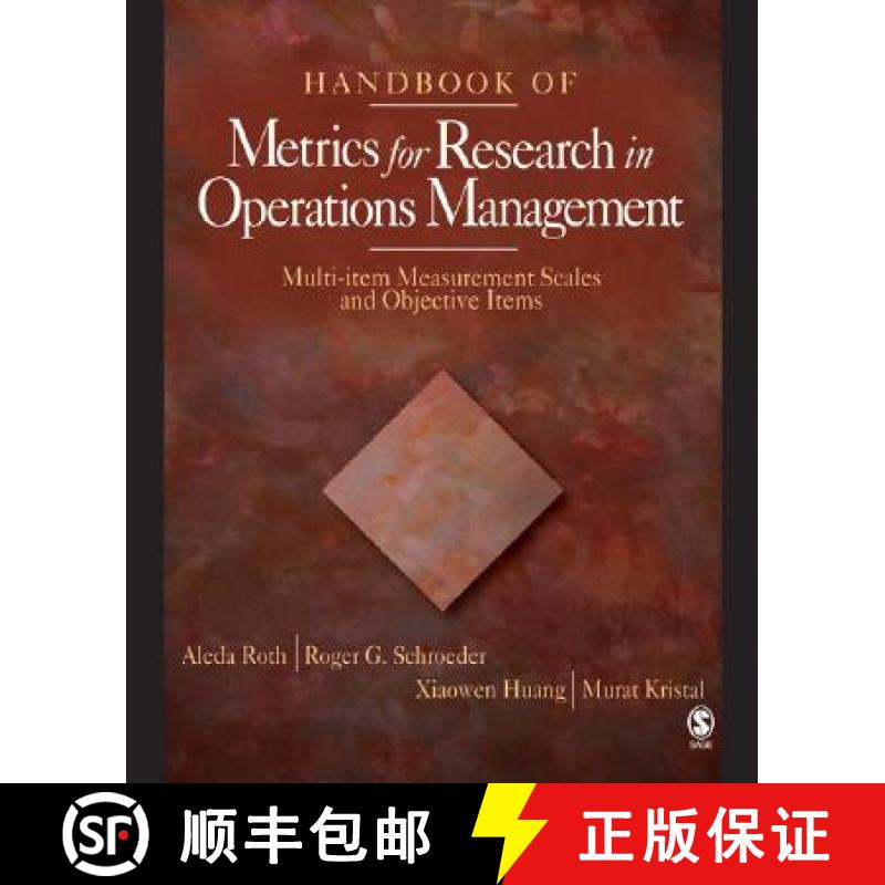 【3-4周达】Handbook of Metrics for Research in Operations Management: Multi-item Measurement Scales a... [9781412954518]