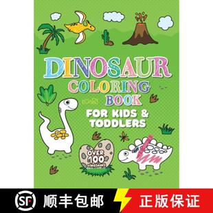 Giant Toddlers. Dino Book Dinosaur for ... Ages Coloring 3周达 9781801010337 Kids