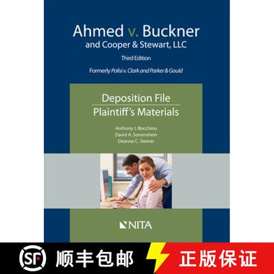 【3-4周达】Ahmed v. Buckner and Cooper & Stewart, LLC : Deposition File, Plaintiff's Materials [9781601568458]