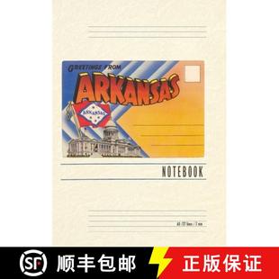 【3-4周达】Vintage Lined Notebook Postcard Folder, Greetings from Arkansas [9798385445059]