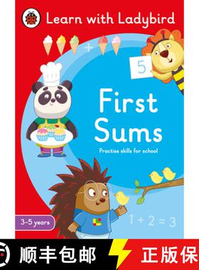 【3-4周达】First Sums: A Learn with Ladybird Activity Book 3-5 years : Ideal for home learning (EYFS) [9780241515570]