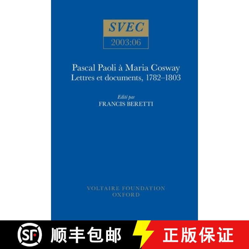 【3-4周达】Pascal Paoli a Maria Cosway: lettres et documents, 1782-1803 [9780729408189]